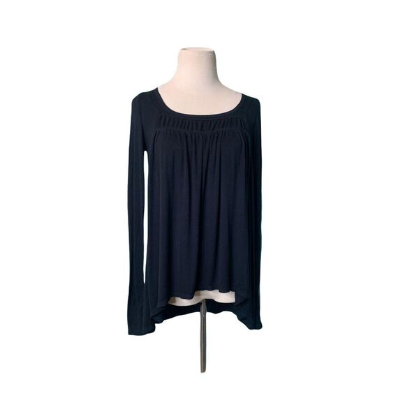 We The Free Black Long Sleeve Round Neck Pleated Tunic Top Size XS - Picture 8 of 8